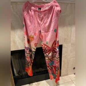 Soma Silk pants pink patterned